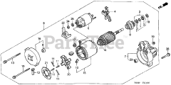 Honda H5518 NA2/D (TZAC) - Honda Multi-Purpose Tractor, Made in Japan (SN: TZAC-3500001 - TZAC-3599999) STARTER MOTOR