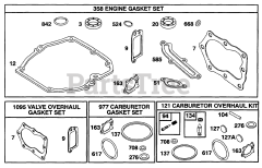 Briggs & Stratton 12T802-0857-01 - Briggs & Stratton Vertical Engine Kits/Gasket Sets