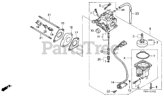 Honda H4518 H HSA/C (MZAT) - Honda Lawn Tractor, Made in Japan (SN: MZAT-3000001 - MZAT-3999999) CARBURETOR (H4518H)