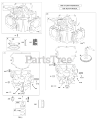 Briggs & Stratton 406677-0403-E1 - Briggs & Stratton Vertical Engine Cylinder, Engine Sump