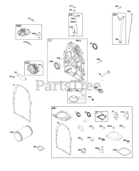 Briggs & Stratton 356447-3538-B5 - Briggs & Stratton Horizontal Engine Crankcase Cover/Sump and Lubrication Group