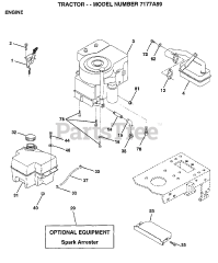 Electrolux/AYP 7177 A89 - Electrolux/AYP Lawn Tractor (1998) ENGINE