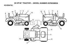 Electrolux/AYP AYP 8208 B39 - Electrolux/AYP Lawn Tractor (1993)