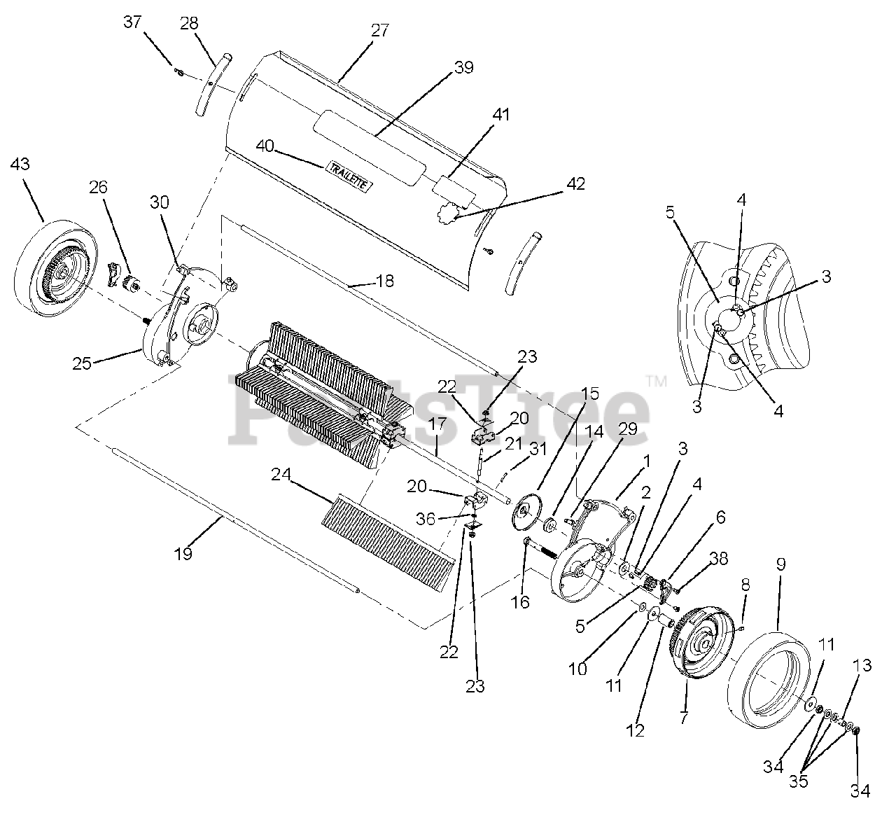 Parker 895804 Parker Trailette Sweeper (SN 000101 & Above) Sweeper
