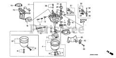 Honda GX200 QXB2/A (GCAE) - Honda Engine, Made in Japan (SN: GCAE-1900001 - GCAE-8999999) CARBURETOR (1)