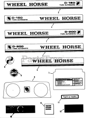 Toro 91-20KS02 (D-200) - Toro Lawn Tractor (1979) Decals And Miscellaneous