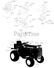 Toro 1-0630 (D-200) - Toro Lawn Tractor (1974) Seats, Decals, Misc, Trim (cont-D)