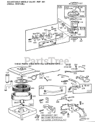 Briggs & Stratton 402437-1015-01 - Briggs & Stratton Horizontal Engine Carburetor Assemblies, A/C