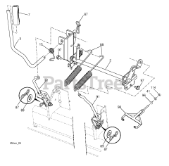 RedMax YT 2348 F (960430237-00) - RedMax 48" Yard Tractor, 23hp (2017-09) MOWER LIFT LEVER