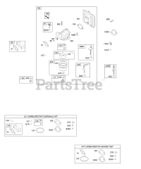 Briggs & Stratton 110412-0127-E1 - Briggs & Stratton Horizontal Engine Carburetor, Carburetor Gasket Kits