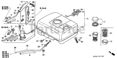 Honda GX160 K1 LX2/A (GC02) - Honda Engine, Made in Japan (SN: GC02-8670001 - GC02-9099999) FUEL TANK (1)