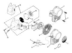 Snapper 211 SST (86228) - Snapper String Trimmer Recoil Starter Assm'y. &amp; Air Cleaner Assm'y.