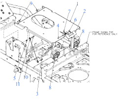 Cub Cadet ZTX4-60 KH FAB (47RSAAA8010) - Cub Cadet Ultima 60" Zero-Turn Mower, Fab Deck, Kohler (2021) Seat Plate