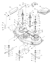 Murray 1695960 - Murray 54" Mower Deck (2011) 54" Mower Deck - Housing &amp; Arbor Group