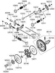 Toro 74271 (Z 550) - Toro 52" Z Master Zero-Turn Mower, Side-Discharge Deck (SN: 280000001 - 280999999) (2008) Valve and Camshaft Assembly Kawasaki FH770D-AS05