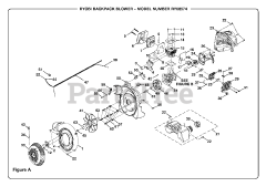 Ryobi RY 08574 - Ryobi Backpack Blower Engine Assembly