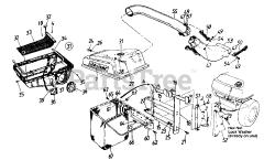 Cub Cadet 310 (190-310-100) - Cub Cadet Twin Bagger (1996) att Grass Collector