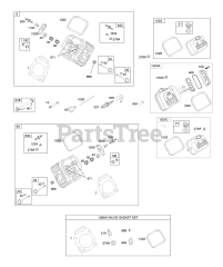 Briggs & Stratton 309447-0100-E1 - Briggs & Stratton Horizontal Engine Cylinder Heads, Gasket Set - Valve, Valves