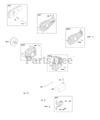 Briggs & Stratton 10D902-0122-E1 - Briggs & Stratton Vertical Engine Brake, Exhaust System