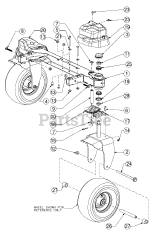 Cub Cadet Z-Force SX60 KW FAB (17RIDGJD010) - Cub Cadet 60" Z-Force S Zero-Turn Mower, Fab Deck, Kawasaki (2019) Front Axle