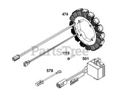 Briggs & Stratton 38E347-0108-G1 - Briggs & Stratton Horizontal Engine Alternator Group
