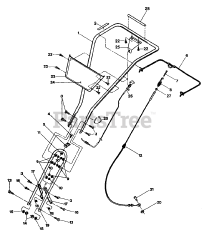 Troy-Bilt 12180 (21A-520-081) - Troy-Bilt Bronco Rear-Tine Tiller Handlebars, Clutch Cables &amp; Handlebar Mounting Hardware