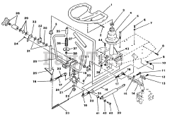 Exmark EXS-18KO - Exmark Explorer Zero-Turn Mower, 18hp Kohler (SN: 080000 - 089999) (1993) Steering &amp; Motion Controls