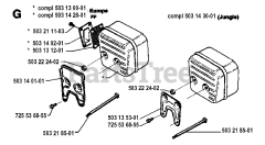 Husqvarna 3120 - Husqvarna Chainsaw (SN: 19942300001 - 19960100000) MUFFLER