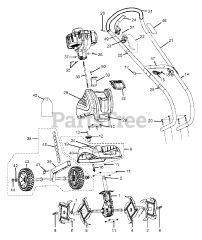 Ryobi RY 60511 B - Ryobi Cultivator Replacement Part Drawing