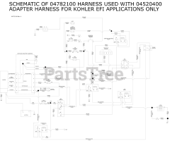 Gravely 994136 - Gravely Pro-Stance 52" Stand-On Mower, Kohler EFI Propane (SN: 000101 - 009999) Wiring Diagram - 04782100 Kohler EFI Applications