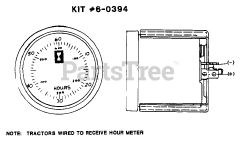 Snapper 1650 A (80524) - Snapper Garden Tractor, 16hp Hour Meter Kit