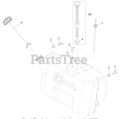 Exmark VTS691CKA48400 - Exmark 48" Vantage S-Series Stand-On Mower, Kawasaki FX691V (SN: 315000000 - 315999999) (2015) Fuel Tank Assembly No. 116-4577