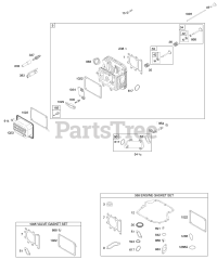 Briggs & Stratton 216702-0110-E1 - Briggs & Stratton Vertical Engine Cylinder Head, Gasket Set - Engine, Gasket Set - Valve, Valves