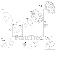 Briggs & Stratton 61E377-0036-J1 - Briggs & Stratton Horizontal Engine Flywheel, Ignition, and Starter Group