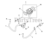 Cub Cadet LTX 1050 KH (13AQ91AP056) - Cub Cadet 50" Lawn Tractor (2013) Kohler SV725-3021 Fuel System