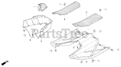 Honda H4518 H HSA/C (MZAT) - Honda Lawn Tractor, Made in Japan (SN: MZAT-3000001 - MZAT-3999999) FLOOR PANEL