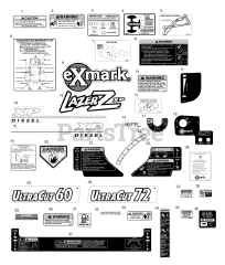 Exmark LZ27DD604 - Exmark 60" Lazer Z XP Zero-Turn Mower, 27hp Briggs & Stratton (SN: 510000 - 539999) (2005)