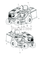 Snapper RPX 92 (2692054-00) - Snapper 92cm Lawn Tractor, 7160 Series Briggs & Stratton