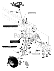 Murray 42561x8A - Murray 42" Lawn Tractor (1997) Steering Assembly