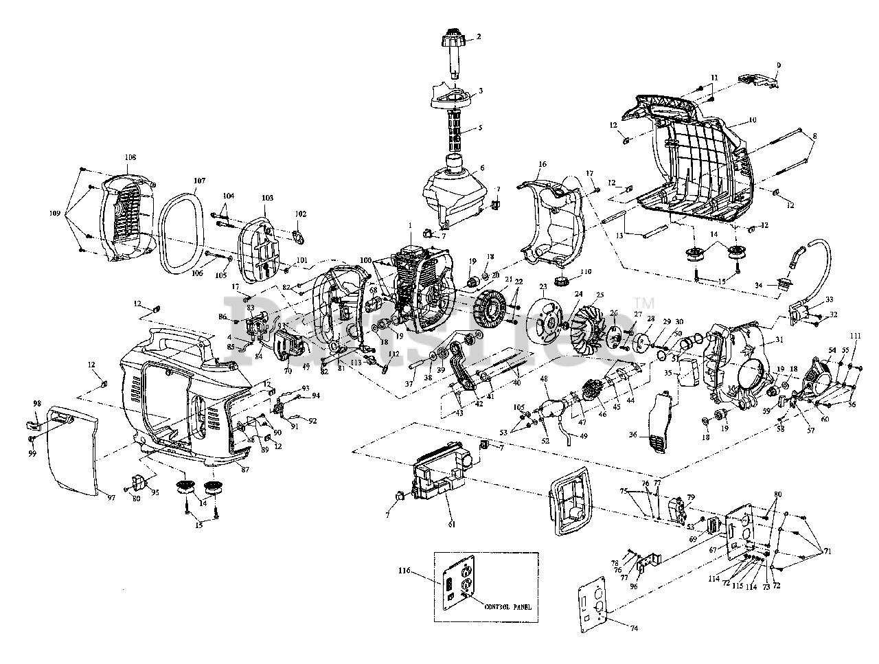 Honeywell Generator Parts And Parts Diagrams Hw2000i Honeywe