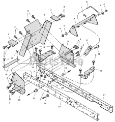Murray 461007x92A - Murray 46" Garden Tractor (2001) Rear Frame Assembly