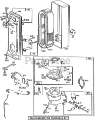 Briggs & Stratton 190432-3100-01 - Briggs & Stratton Horizontal Engine Carburetor, Air Cleaner Grp