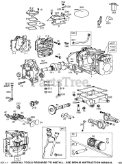 Briggs & Stratton 401417-0163-XX - Briggs & Stratton Horizontal Engine Cylinder,Cylinder Heads,Sump