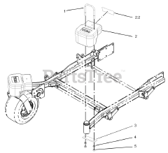 Toro 78498 - Toro 52" Twin Soft Bagger, 200 Series Z Master (SN: 240000001 - 240999999) (2004) Counterbalance Weight Assembly