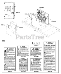 Briggs & Stratton 076138-00 - Briggs & Stratton 29kW Liquid Cooled Home Standby Generator Decals Group - Base