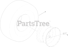 Toro 74740 (SS 5425) - Toro 54" TimeCutter Zero-Turn Mower (SN: 315000001 - 315999999) (2015) 2 Ply Wheel and Tire Assembly No. 131-3673