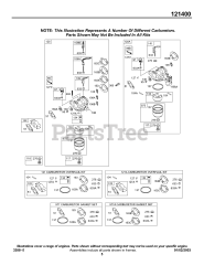 Briggs & Stratton 121412-0175-E2 - Briggs & Stratton Horizontal Engine Carburetor Group, Kits/Gasket - Carburetor