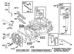 Briggs & Stratton 12S702-0663-01 - Briggs & Stratton Vertical Engine Cylinder, Head, Oil Fill