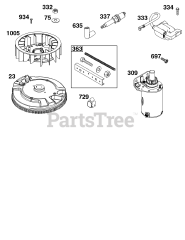 Briggs & Stratton 44T977-0033-B1 - Briggs & Stratton Vertical Engine Flywheel, Ignition, and Starter Group