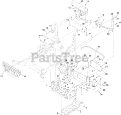 Toro 72028 (7500-D) - Toro 60" Z Master Zero-Turn Mower, Rear-Discharge Deck (SN: 416262337 - 416288793) Rear Frame Assembly